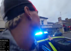 Police escort famous YouTuber through Wiltshire towns as large crowds gather